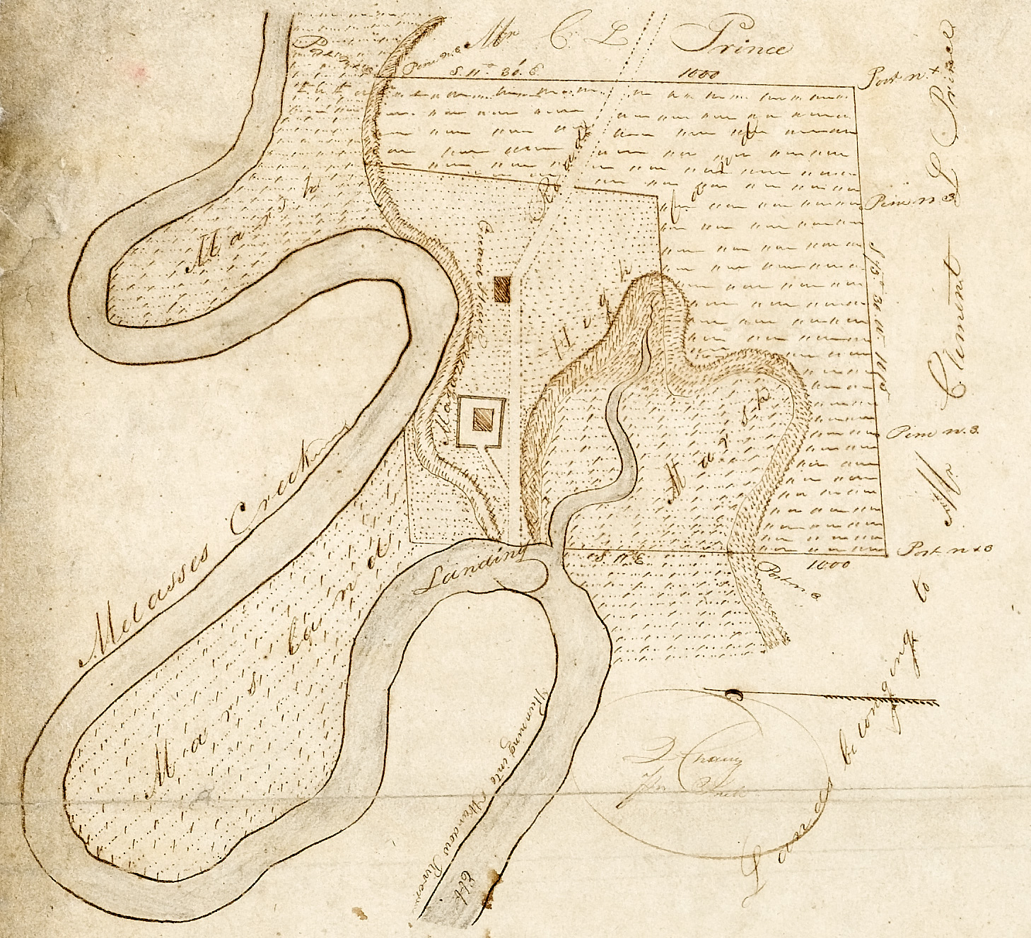 Lempriere, Capt. Clement, Plat Of 10 Acres At Hobcaw Point On The Wando River, Purchased For A Powder Magazine, Surveyed By William Davis. (B.7, P.95) Date: 4/16/1771. (South Carolina Department of Archives and History).